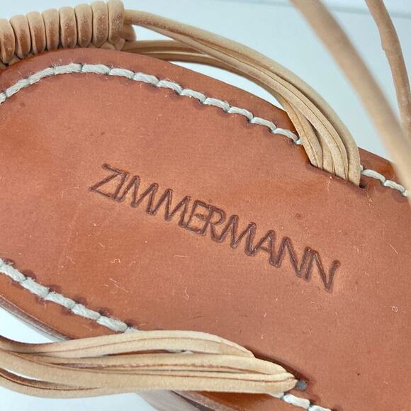 ZIMMERMANN Wrap Weave Leather Sandal Block Heel - Picture 10 of 16